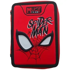 Luna: Estuche de lápices relleno de 2 niveles con diseño de Spider-Man 15x5x21 cm
