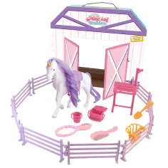 imagen de Luna: Fantasy Dream juego de unicornio con establo, cercado y accesorios 2