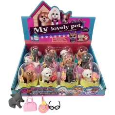 Luna: Figuras de perrito con accesorios en huevo 1ud