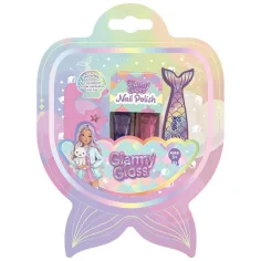 Luna: Glammy Gloss – Set de esmaltes de uñas de sirena, 2 esmaltes de uñas y accesorios