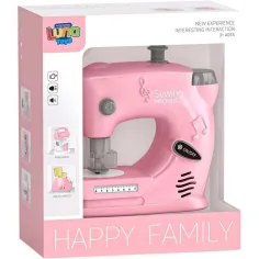 Luna: Happy Family Máquina de coser rosa con luz y sonido