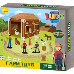 Luna: Jasper Land Granja conjunto de juguetes de animales 37 piezas