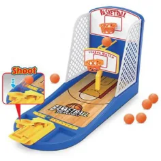 imagen de Luna: Juego de habilidad de baloncesto de mesa con doble aro 38x23cm 2