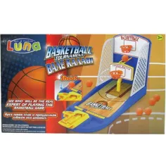 Luna: Juego de habilidad de baloncesto de mesa con doble aro 38x23cm