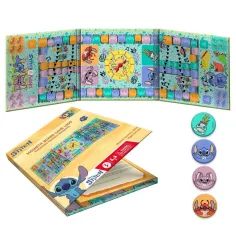 Luna: Juego de mesa magnético y plegable ¿Quién se ríe al final? con personajes de Disney Stitch