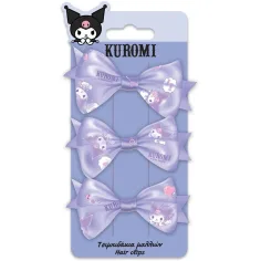 Luna: Kuromi set de 3 horquillas con moño