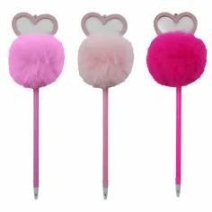 imagen de Luna: Lápiz con pompones en forma de corazón en varias versiones 1ud 2