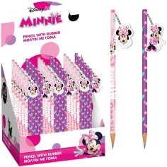 Luna: lápiz de grafito de Disney Minnie Mouse con goma de borrar, en dos versiones 1ud