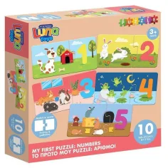 Luna: Mi primer rompecabezas – Contando del 1 al 10, puzzle de desarrollo de emparejamiento de 10x2 piezas