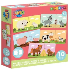 Luna: Mi primer rompecabezas – Mamás animales y sus crías 10x2 piezas