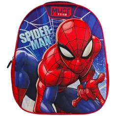 Luna: Mochila de jardín de infantes redondeada con diseño 3D de Spider-Man 26x10x32 cm