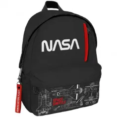 Luna: Mochila escolar del equipo NASA Space Shuttle, mochila – 1 compartimento, 32x17x42 cm