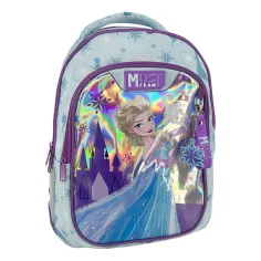 Luna: Mochila escolar redondeada de 3 compartimentos de Team Jégvarázs Elsa, mochila 32x18x43cm