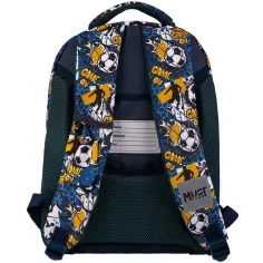 imagen de Luna: Mochila escolar redondeada de fútbol Must Team de 3 compartimentos, mochila 32x18x43cm 2