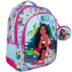 Luna: Mochila escolar redondeada Must Team Vaiana 2 de 3 compartimentos, mochila 32x18x43cm