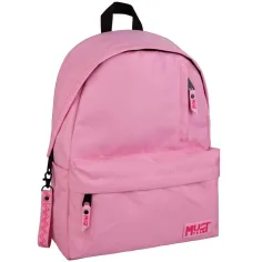 Luna: Mochila escolar rosa Must Team Monochrome 32x17x42cm