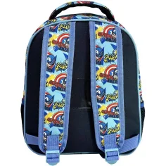 imagen de Luna: Mochila redondeada de jardín de infantes Must Team Capitán América 27x10x31cm 2