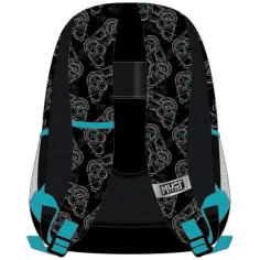 imagen de Luna: Must Team Game on mochila escolar redondeada de 3 compartimentos con diseño de balón de fútbol, mochila 32x18x43cm 2