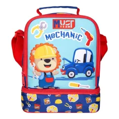 Luna: Must Team Niño bolsa de almuerzo térmica de 2 compartimentos 22x16x28 cm