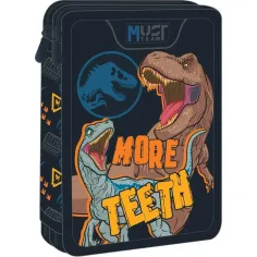 Luna: Neceser de 2 niveles lleno de lápices Jurassic – More Teeth