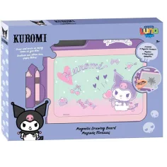 imagen de Luna: Pizarra magnética Kuromi con 3 sellos y superficie de dibujo borrable 1
