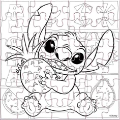 imagen de Luna: Puzzle coloreable de 42 piezas de Stitch 3