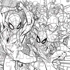 imagen de Luna: Puzzle coloreable de Spiderman de 42 piezas 3