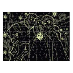 imagen de Luna: Puzzle de 100 piezas de Frozen que brilla en la oscuridad 3