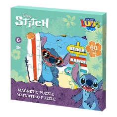 Luna: Puzzle magnético de 3x20 piezas de Disney Lilo y Stitch