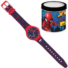 Luna: Reloj analógico con diseño de Spiderman en caja de metal