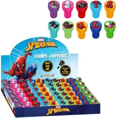 Luna: Sello de lápiz con personajes de Spider-Man en varias versiones 1ud