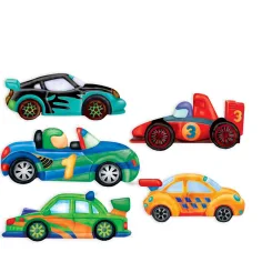 imagen de Luna: Set creativo de moldes de yeso y pintura de coches de carreras con imanes 2