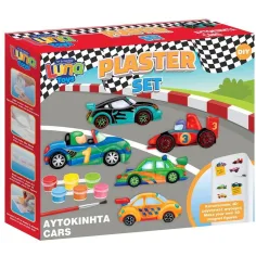 imagen de Luna: Set creativo de moldes de yeso y pintura de coches de carreras con imanes 1