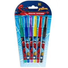 Luna: Set de 6 bolígrafos de gel con purpurina de Spiderman