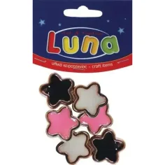 Luna: Set de estrellas de plástico de 6 piezas de 20 mm