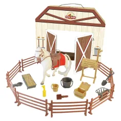 imagen de Luna: Set de figuras de caballos de Rancho Luna con establo y accesorios 2