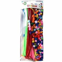 Luna: Set de manualidades con pompones, chenillas y ojos de 450 piezas