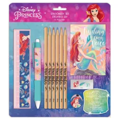 Luna: Set de material de escritura de Disney Princesas Ariel de 11 piezas