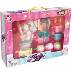 Luna: Set de pasteles de muffin con carrito de fiesta de 21 piezas