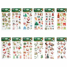 imagen de Luna: Set de pegatinas navideñas autoadhesivas con varios diseños 1ud 2