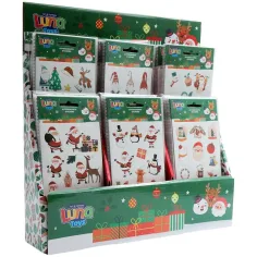 imagen de Luna: Set de pegatinas navideñas autoadhesivas con varios diseños 1ud 1