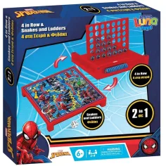 Luna: Spider-Man 2 en 1 Conecta 4 y Serpientes y Escaleras