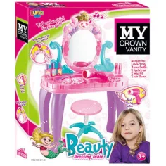 Luna: Tocador de princesa con espejo, silla, efectos de luz y sonido