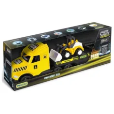 Magic Truck Technic: Camión con bulldozer y luz de 80cm - Wader