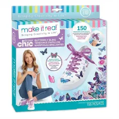 Make It Real: Sticker Chic Decoración de Zapatos - Mariposas