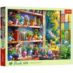 imagen de Mañana de primavera en la casa de flores – puzzle de 500 piezas – Trefl 1