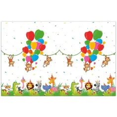 Mantel de plástico con estampado de jungla alegre 120x180cm