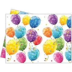 Mantel de plástico con globos brillantes 120x180cm
