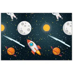 Mantel de plástico de aventura espacial 120x180cm