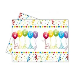Mantel de plástico Happy Birthday 120x180cm